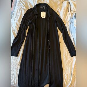 NWT Uniqlo Black Long Lightweight Cardigan